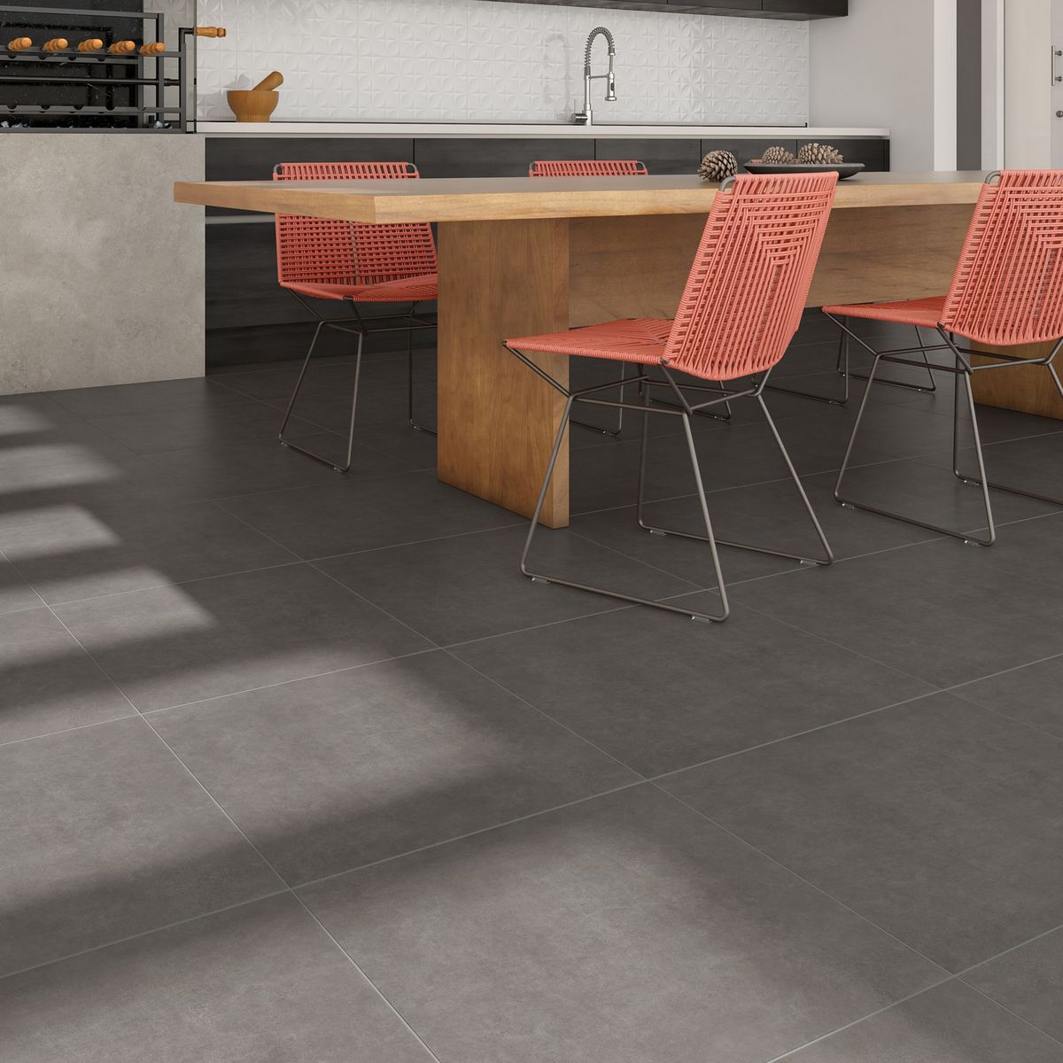 Piso Rt90087 Cinza Mate 56x56cm Caixa 2,27m² Incopisos, marca Incopisos - Foto Principal