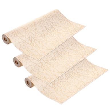 Kit com 3 Papeis de Parede Castellani JY12102 53x1000 cm Bege