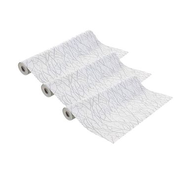 Kit com 3 Rolos Papel de Parede Castellani JY12103 53x1000cm Cinza