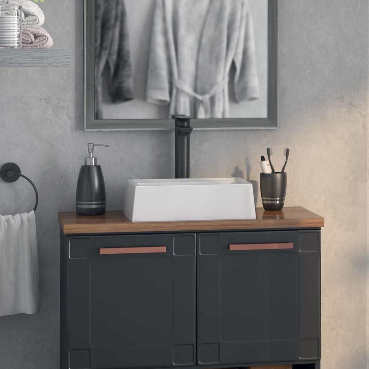 Just Home Collection - Porta Sabonete Liquido Resina Philosophy Just Home Collection