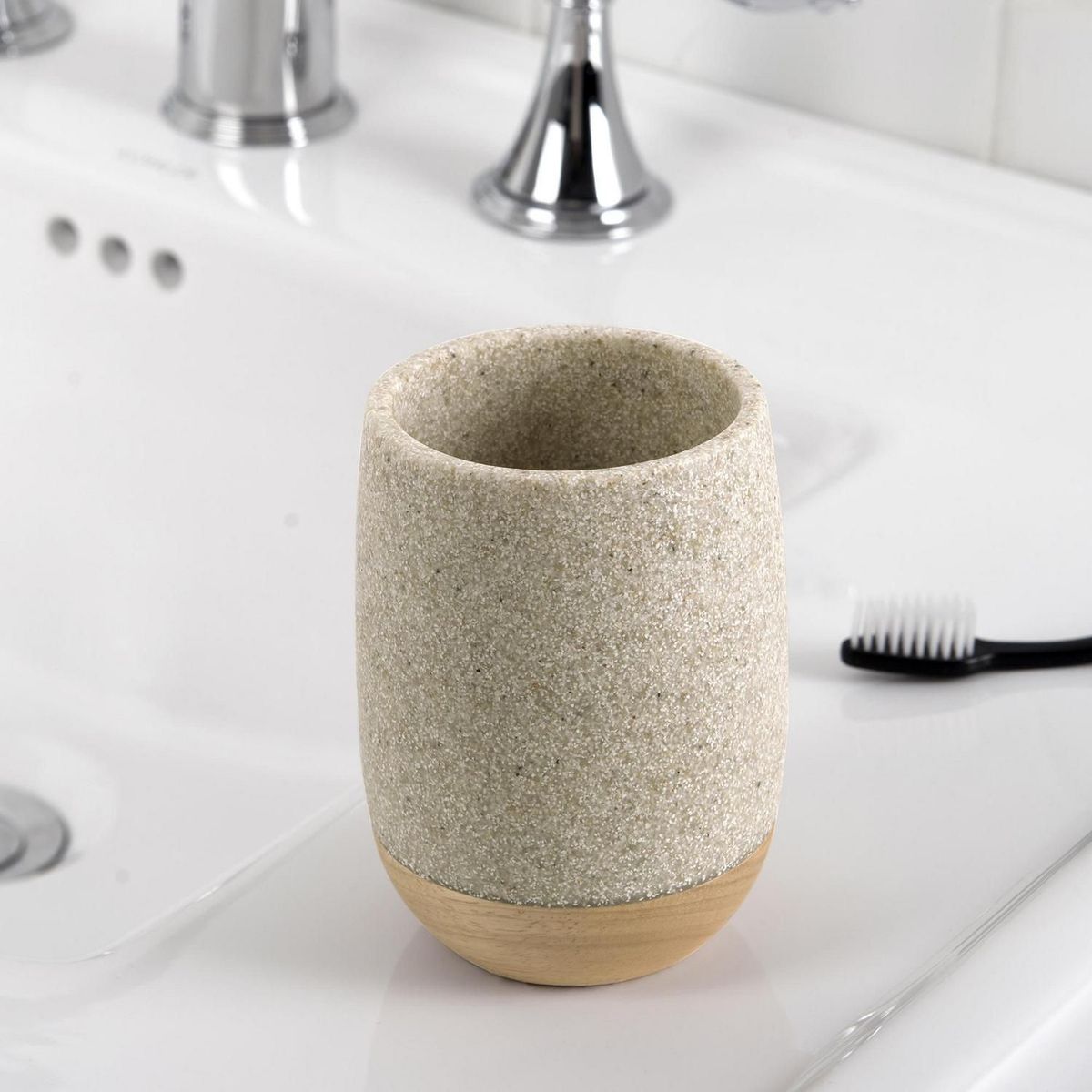 Porta Objetos Banheiro Resina Sully Sand Just Home Collection, marca Homy - Foto 2