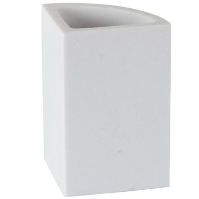 Porta Escova Resina Brisk White Sandstone Branco Just Home Collection