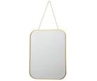 Espelho Decorativo 30x40cm com Corrente Moldura Gold Dourado Hc