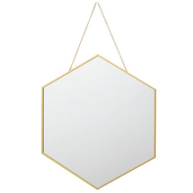 Espelho Hexa Com Corrente Rose Gold