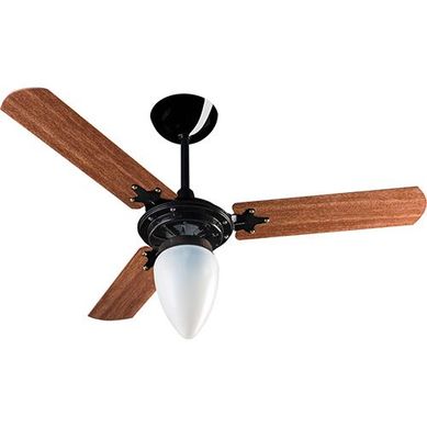 Ventilador de Teto Wind 3 Ps Preto e Mogno 127V 130W