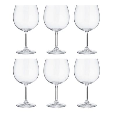 Kit com 6 Taas para Degustao de Gin Cristal Ecolgico Lyor Crystal Bohemia 600ml Coliseu