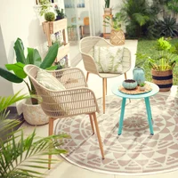 Cadeira Resina Kawai Bege 85x61 cm Just Home Collection