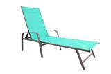 Espreguiçadeira Manhatan Metal 103x61,5cm Azul Just Home Collection