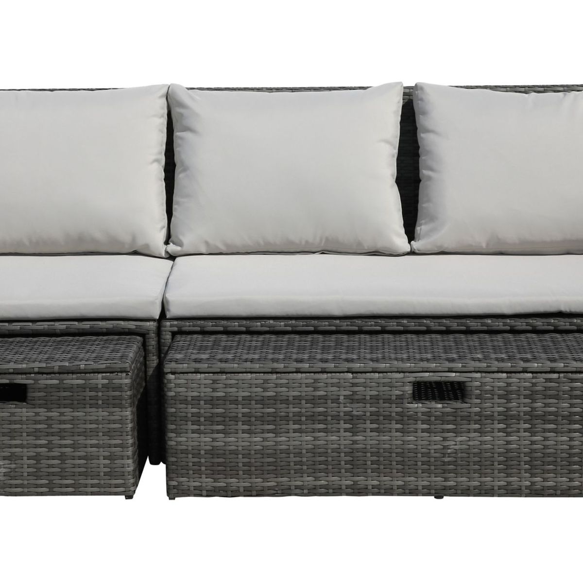 Sofa Modular 4Pcs Ratan Pe, marca Just Home Collection - Foto 2