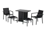 Conjunto Varanda Moscu 5 Peças Metal Preto Just Home Collection