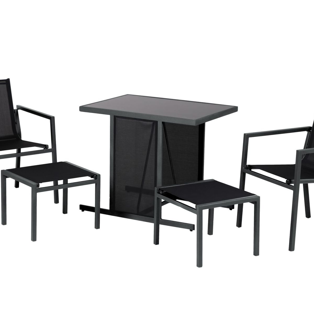 Conjunto Varanda Moscu 5 Peças Metal Preto Just Home Collection, marca  - Foto Principal