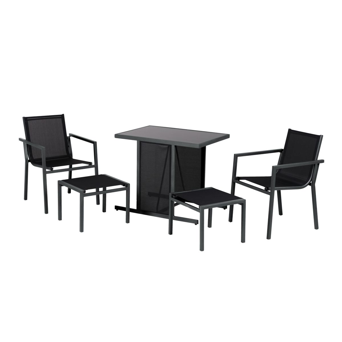 Conjunto Varanda Moscu 5 Peças Metal Preto Just Home Collection, marca  - Foto Principal