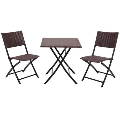 Conjunto Varanda Cambridge 3 Peas Metal Caf 85 x 58 x 44 cm Just Home Collection