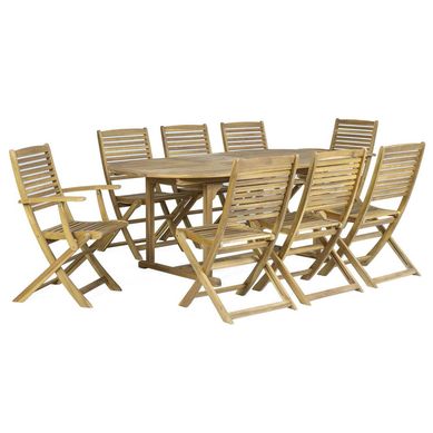 Conjunto de Jantar Madeira Pleg HD05 9 Peas Just Home Collection
