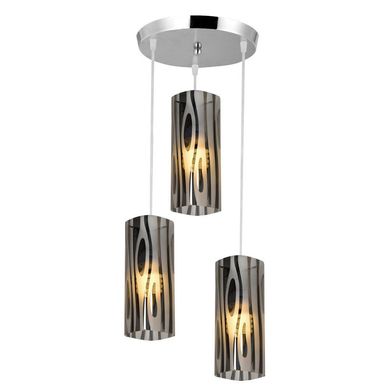 Pendente Mirage 10X10X27 3L E27 Zebra Fo