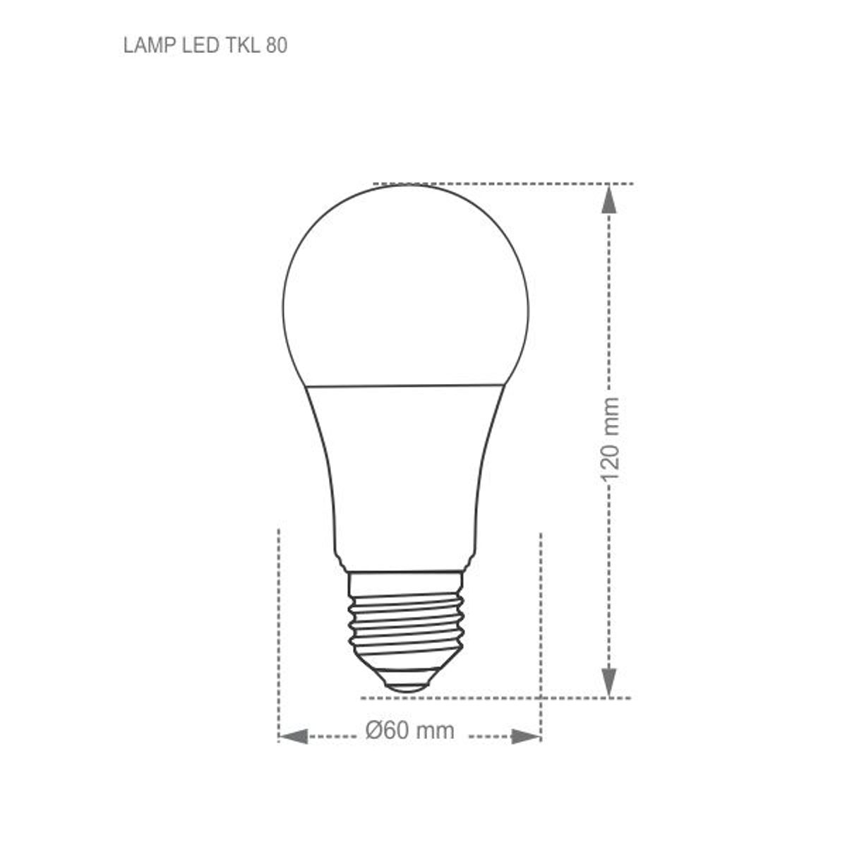 Lâmpada Led TKL 80 12W E27 6500K Taschibra, marca Taschibra - Foto 2