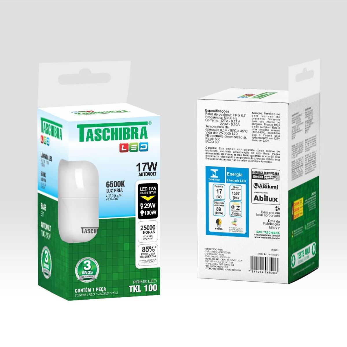 Lâmpada Led TKL 100 17W E27 6500K Taschibra, marca Taschibra - Foto 2