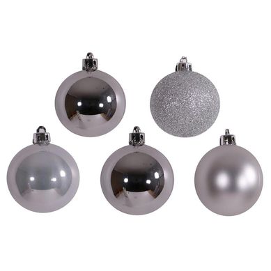 Kit Bola de Natal 6cm Prata 50 Unidades Dear Santa