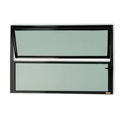 Janela Basculante Alumínio Preto 40x80x2,3cm Master