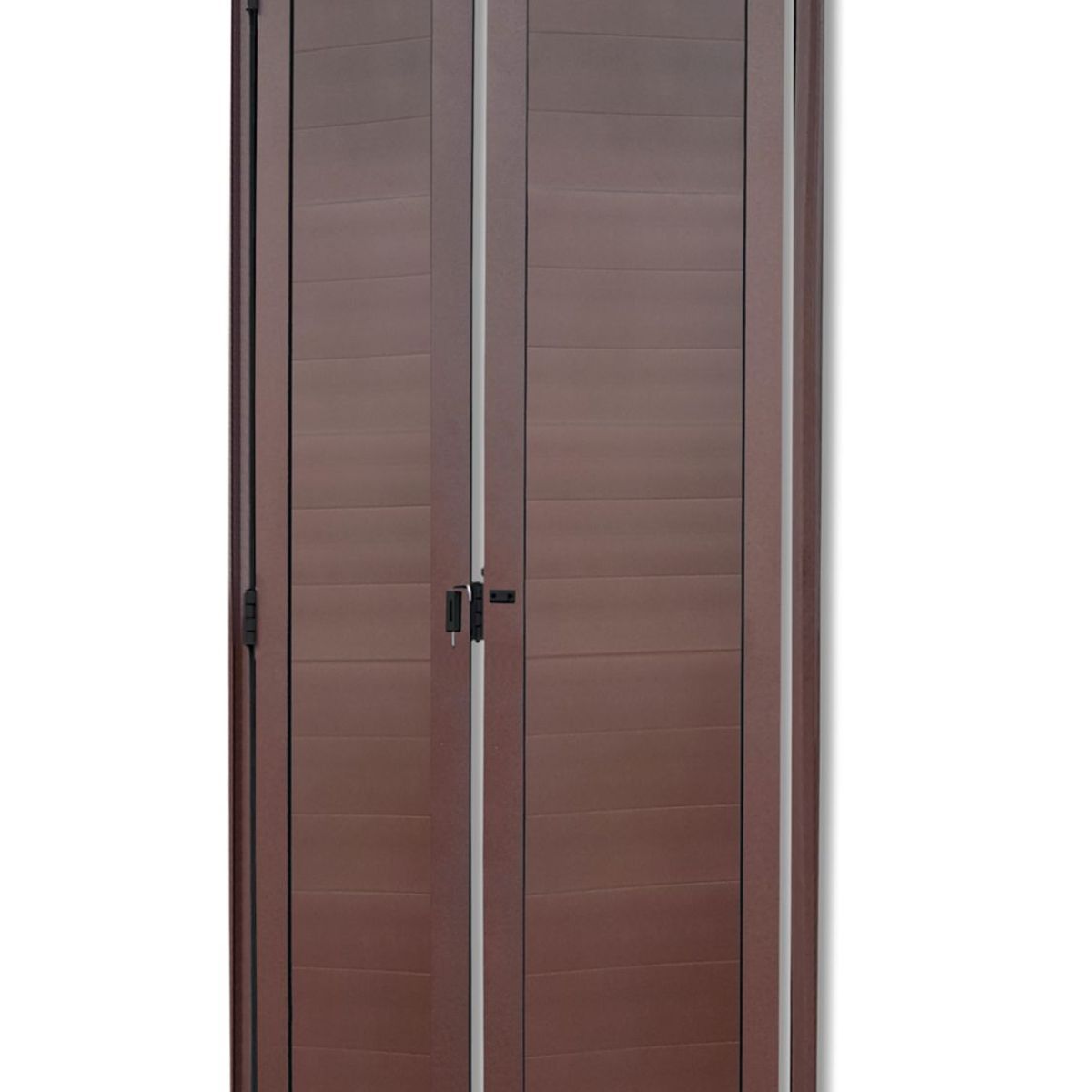 Porta Camarão Alumínio Corten 2 Folhas Esquerda 210x70x4,6cm L.25, marca Brimak - Foto Principal