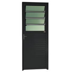 Porta Basculante Alumínio Preto Esquerda 210x80x4,6cm L.25