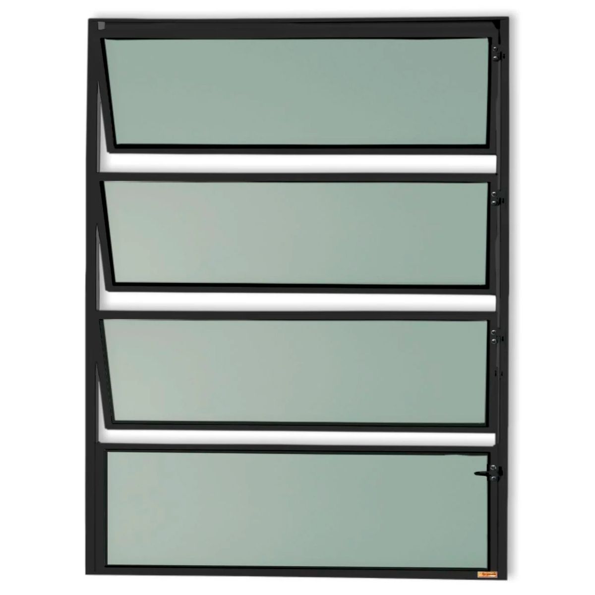 Janela Basculante 3 Basc Alumínio Preto 80x60x2,3cm Master, marca Brimak - Foto Principal