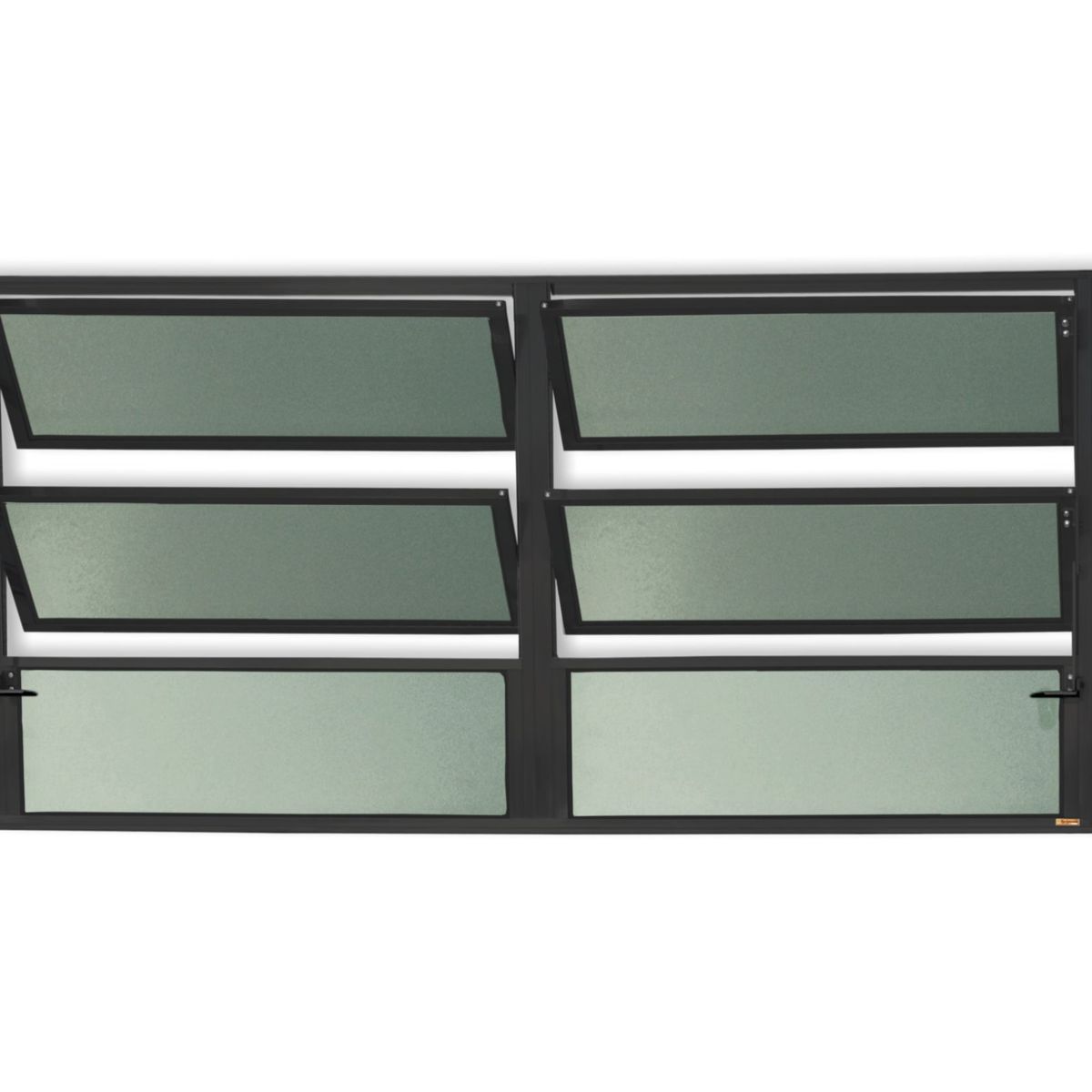 Janela Basculante 4 Basc Alumínio Preto 60x150x2,5cm Plus, marca Brimak - Foto Principal