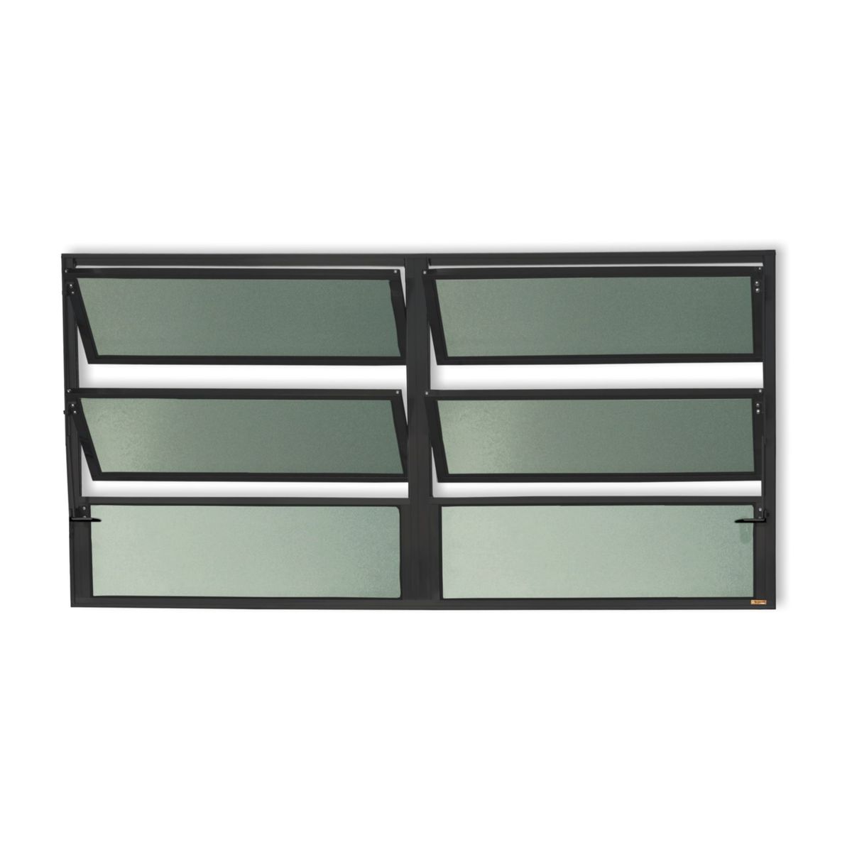 Janela Basculante 4 Basc Alumínio Preto 60x150x2,5cm Plus, marca Brimak - Foto Principal