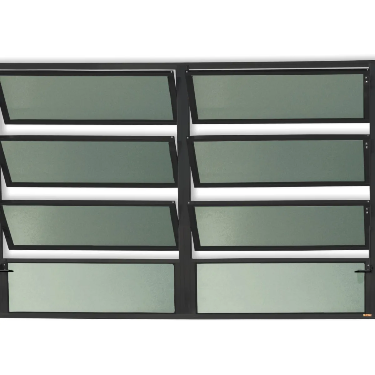 Janela Basculante 6 Basc Alumínio Preto 80x120x2,5cm Plus, marca Brimak - Foto Principal