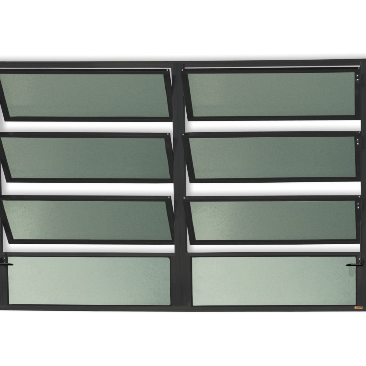 Janela Basculante 6 Basc Alumínio Preto 80x200x2,5cm Plus, marca Brimak - Foto Principal