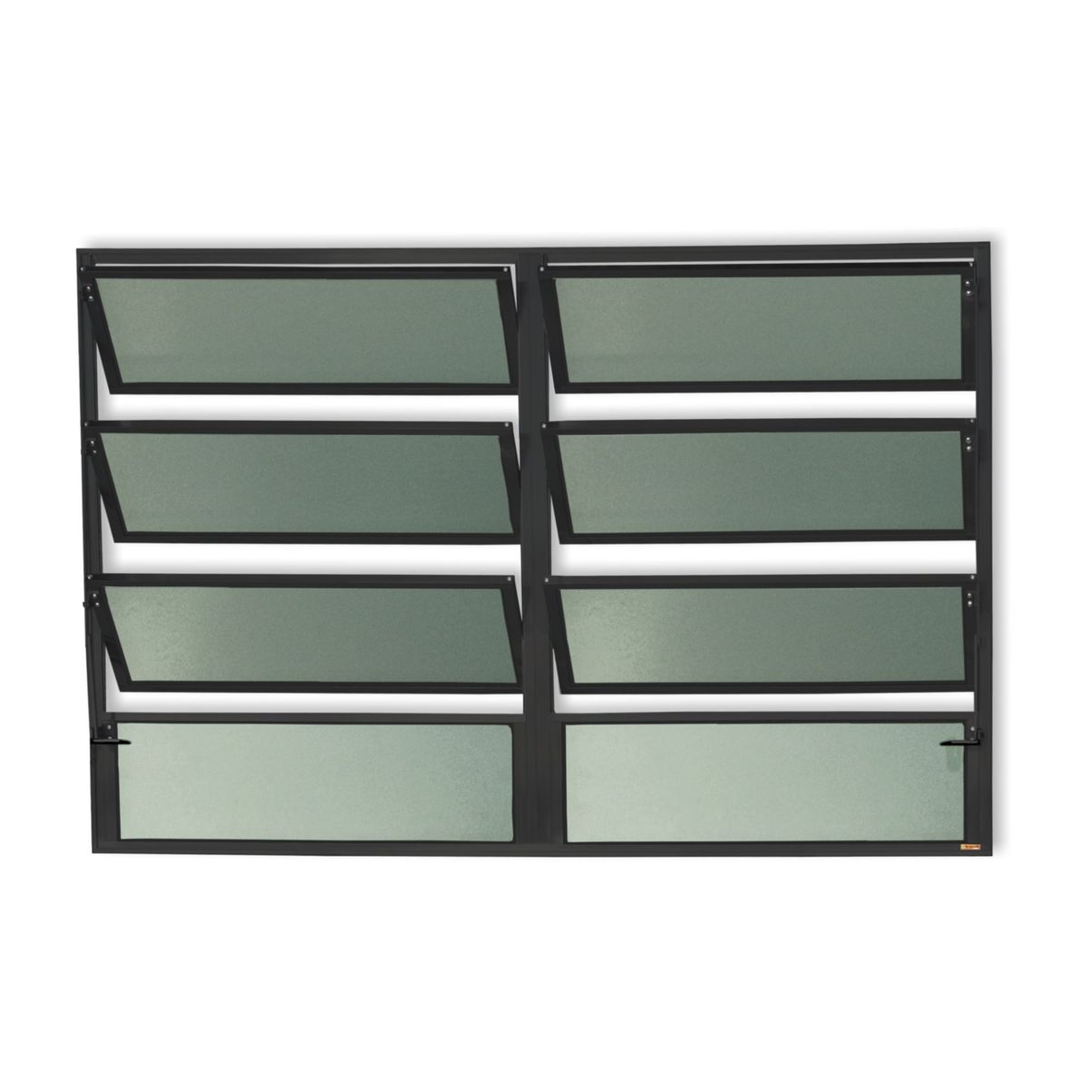 Janela Basculante 6 Basc Alumínio Preto 80x200x2,5cm Plus, marca Brimak - Foto Principal