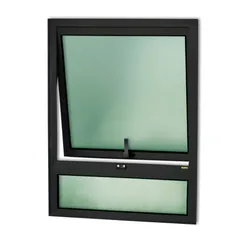 Janela Maxim-ar com bandeira Alumínio Preto 80x60x3cm Confort