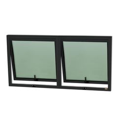Janela Maxim-ar Duplo Alumínio Preto 60x120x3cm Confort
