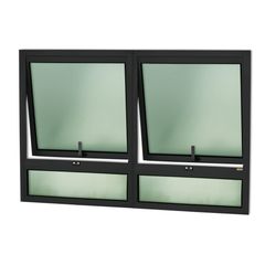 Janela Maxim-ar Duplo c/Band Alumínio Preto 80x120x3cm Confort