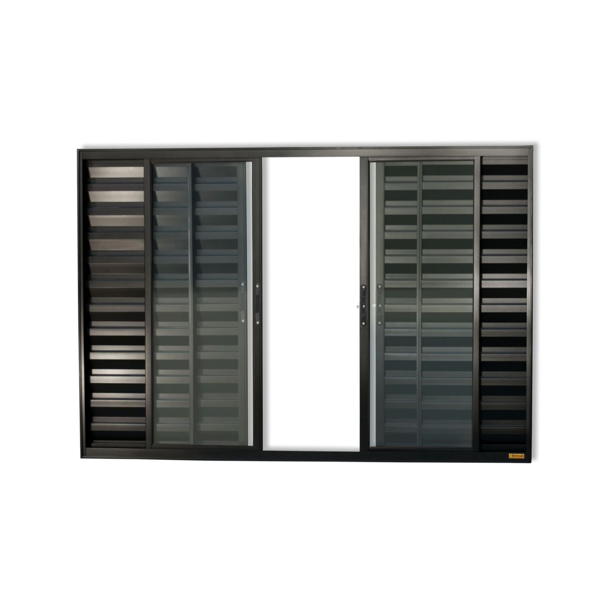 Janela Veneziana 6 Folhas sem Grade Preto 120x200cm Brimak, marca Brimak - Foto Principal