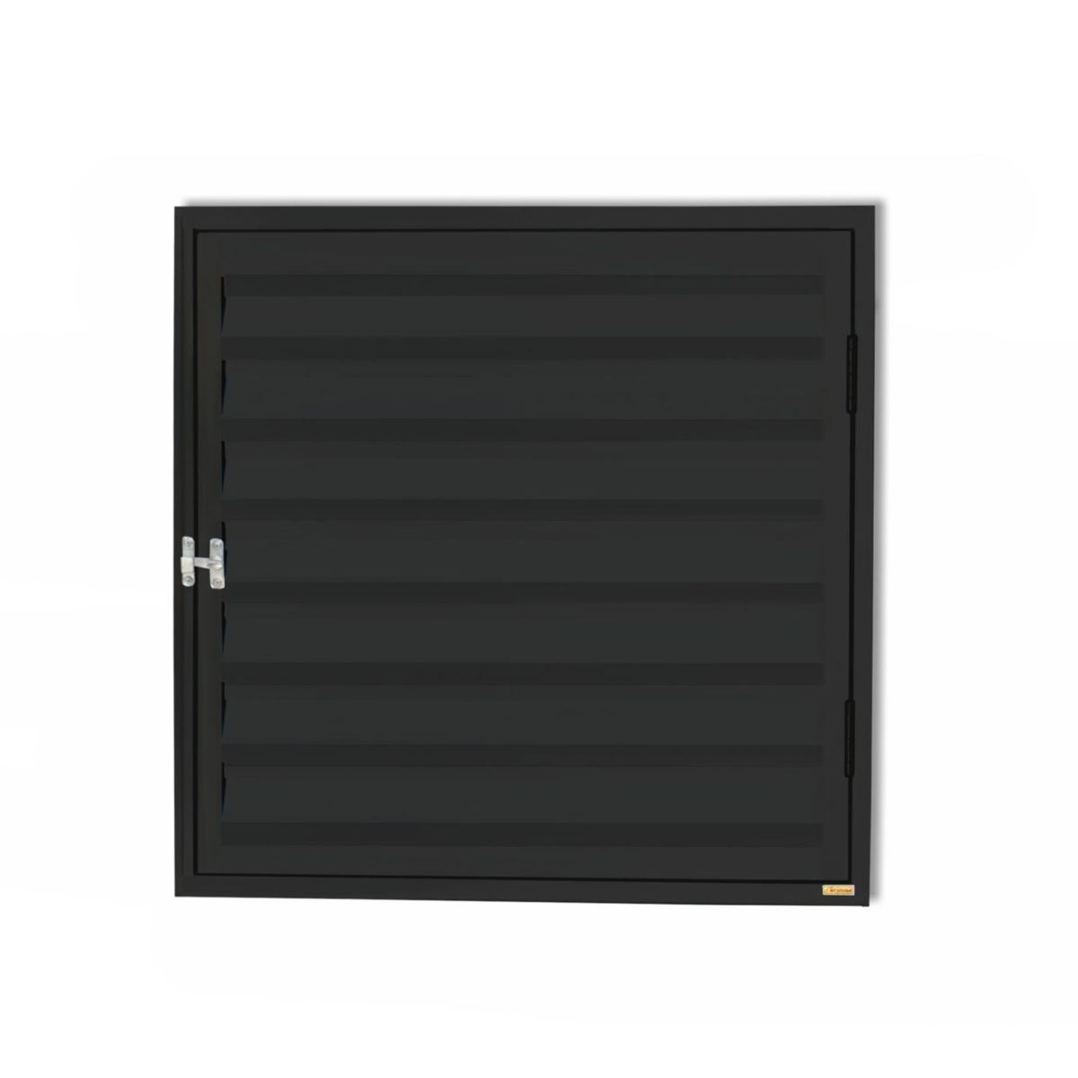 Portinhola Veneziana Ventilada Alumínio Preto Esquerda 80x80x3cm Plus, marca  - Foto Principal