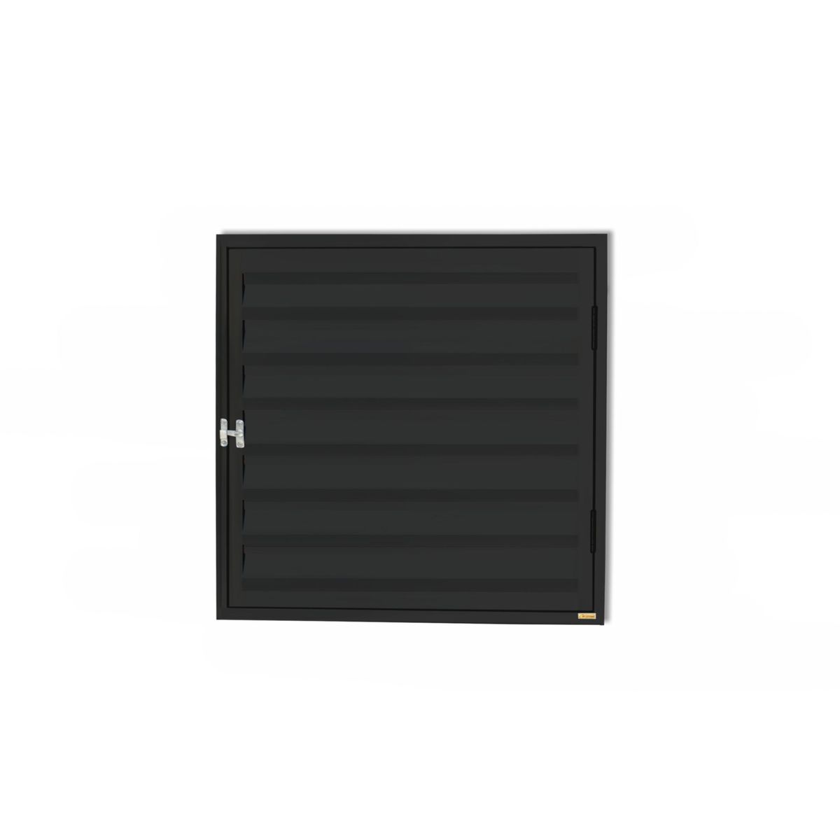 Portinhola Veneziana Ventilada Alumínio Preto Esquerda 80x80x3cm Plus, marca  - Foto Principal