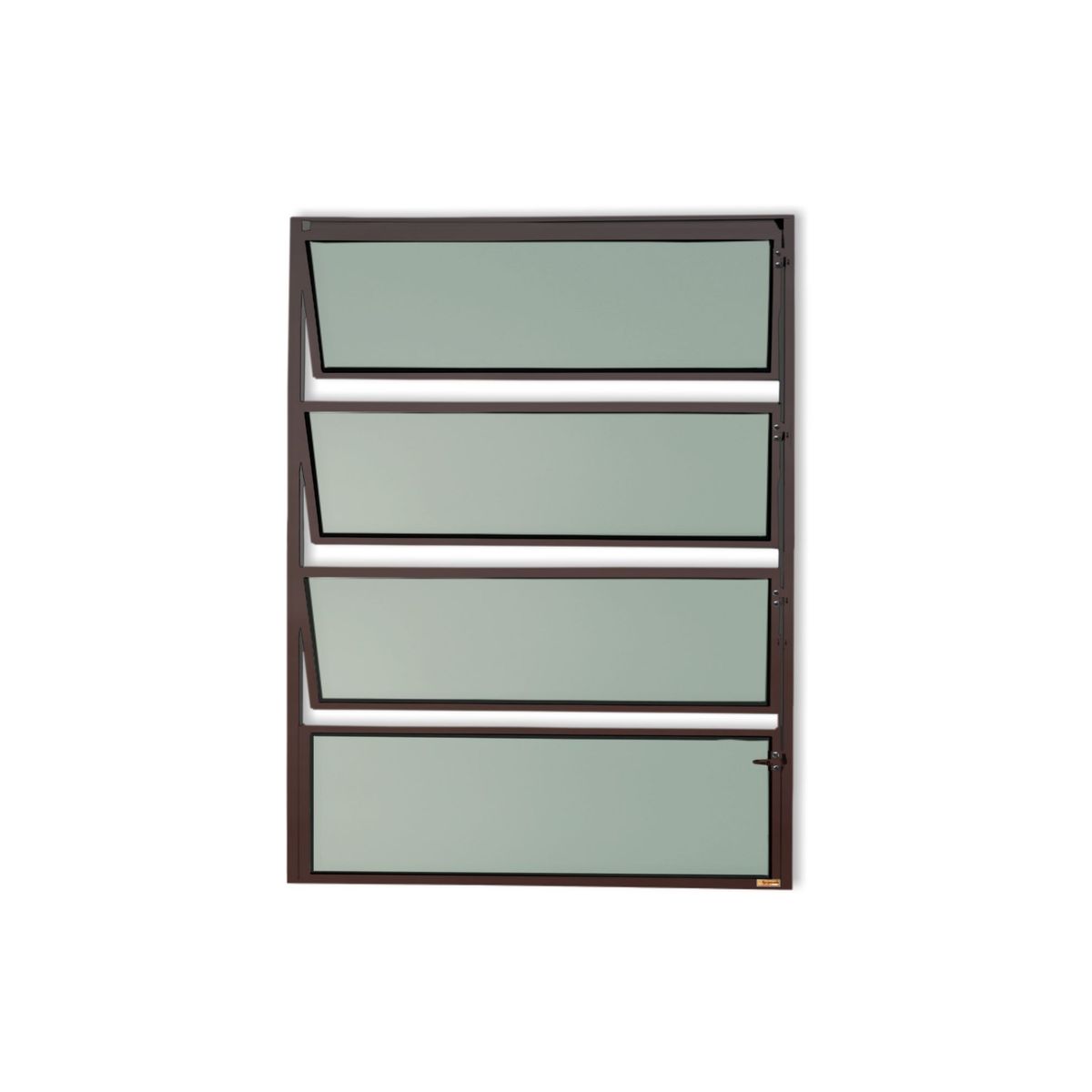 Janela Basculante 3 Basc Alumínio Corten 80x80x2,3cm Master, marca Brimak - Foto Principal