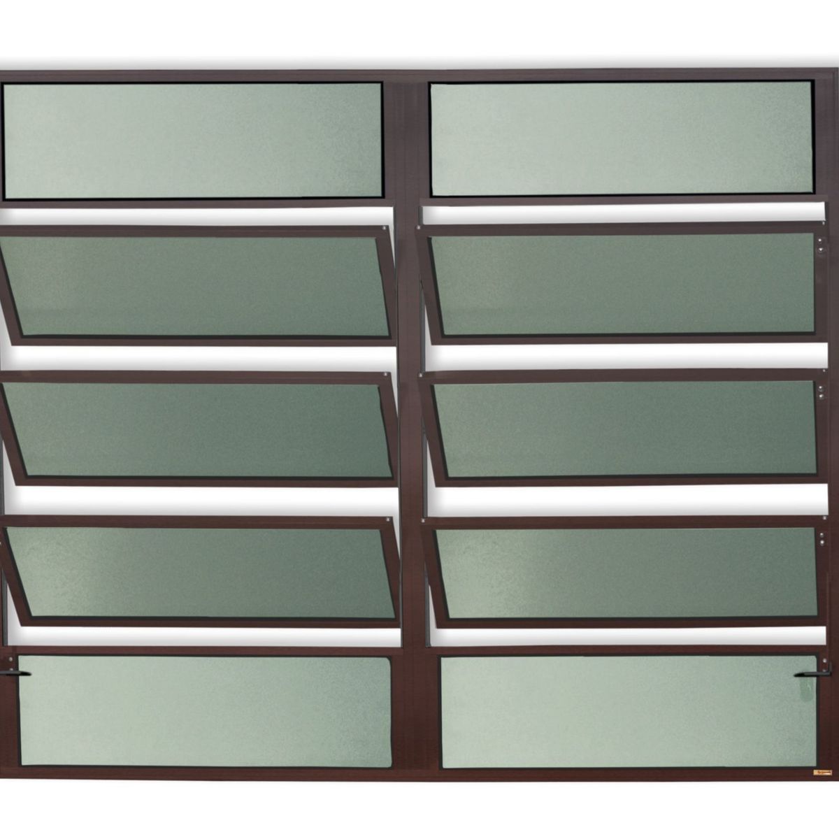 Janela Basculante 6 Basc Alumínio Corten 100x120x2,5cm Plus, marca Brimak - Foto Principal