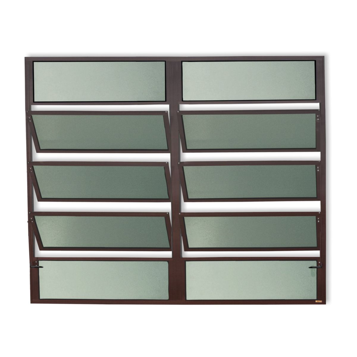 Janela Basculante 6 Basc Alumínio Corten 100x120x2,5cm Plus, marca Brimak - Foto Principal