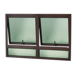 Janela Maxim-ar Duplo c/Band Alumínio Corten 80x120x3cm Confort