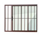 Janela de Correr Alumínio Corten 2 Folhas Com Grade Esquerda 100x120x8cm Confort