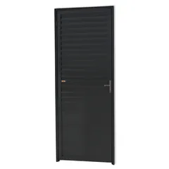Porta Veneziana Alumínio Preto Direita 210x80x4,6cm L.25