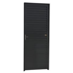 Porta Veneziana Alumínio Preto Esquerda 210x80x4,6cm L.25
