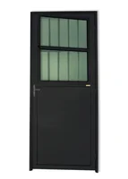 Porta Postigo Lambri Alumínio Preto Esquerda 210x86x4,6cm Super 25