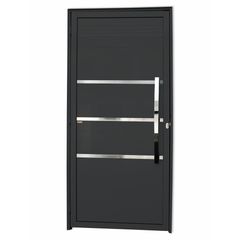 Porta Lambri e Friso Alumínio Preto Direita 210x90x4,6cm Evolution