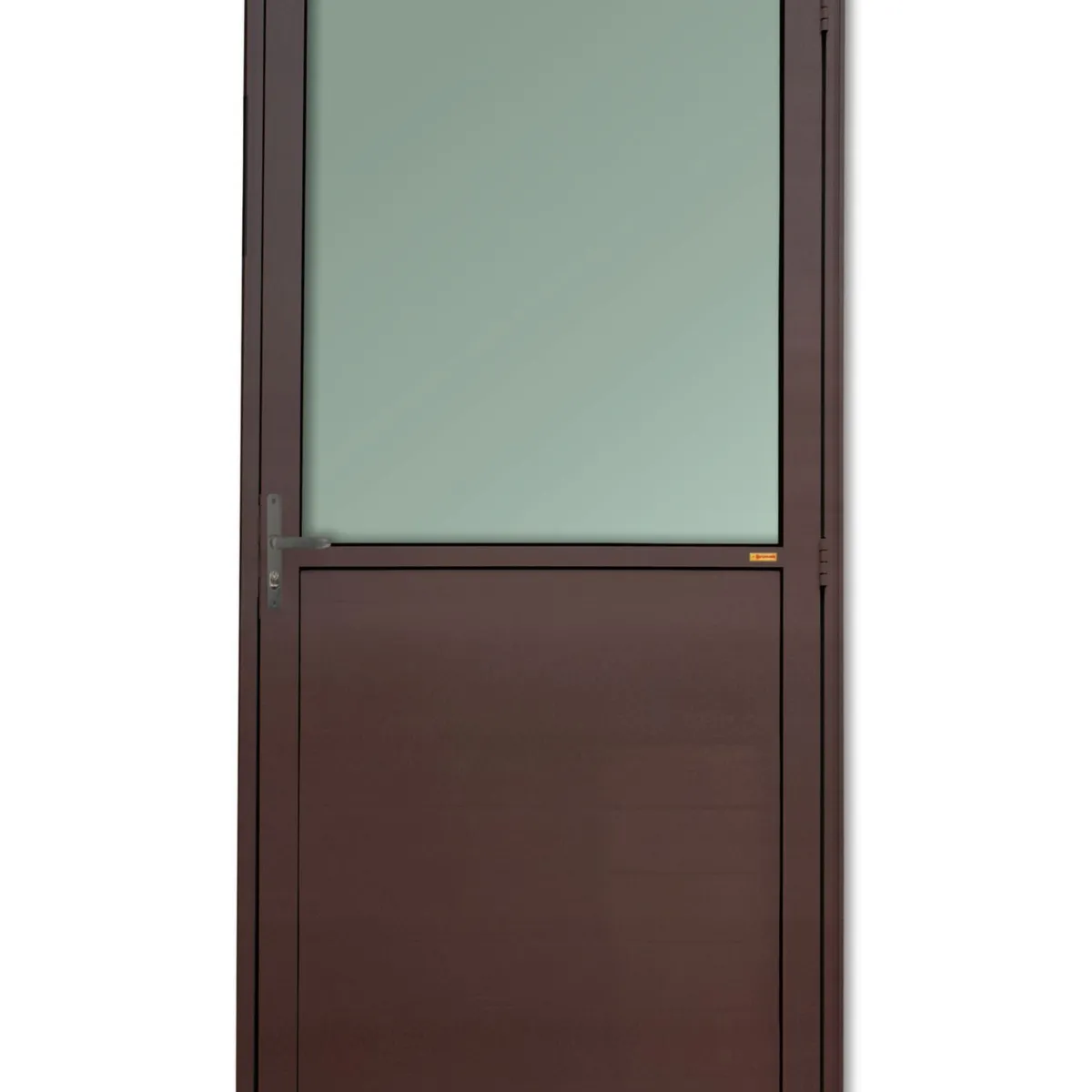 Porta Lambri e Meio Vidro Alumínio Corten Esquerda 210x90x4,6cm Super 25, marca Brimak - Foto Principal