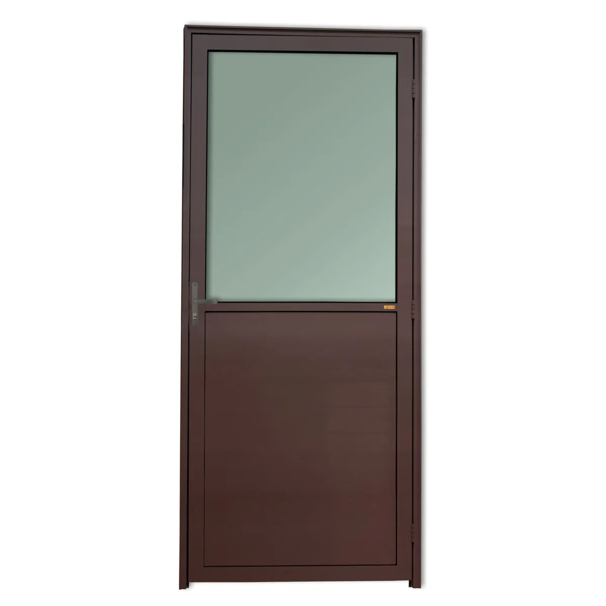 Porta Lambri e Meio Vidro Alumínio Corten Esquerda 210x90x4,6cm Super 25, marca Brimak - Foto Principal