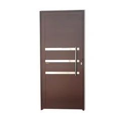Porta Lambri e Friso Alumínio Corten Direita 210x90x4,6cm Super 25