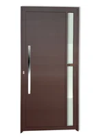 Porta Lambri e Visor Alumínio Corten Esquerda 210x100x4,6cm Visione